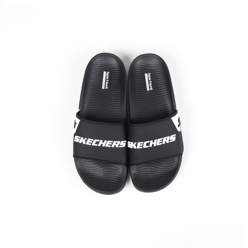 Crokcer Black Skechers Slides